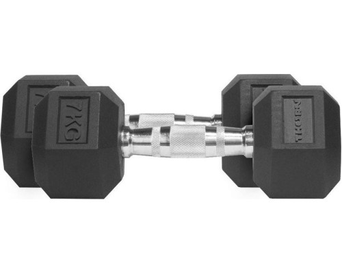Гантелі шестигранні прогумовані Thorn+Fit Hex, 2 х 7 кг