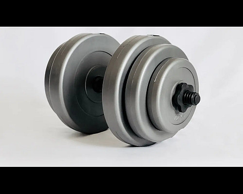 Гантель розбірна WCG 18 кг сіра