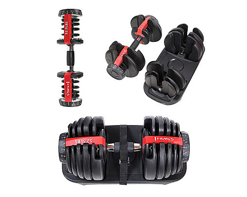 Набір регульованих гантелей HMS SR52 + стійка STR10