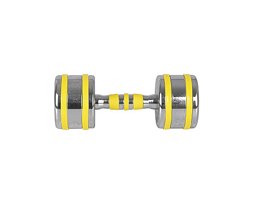 Гантель хромована inSPORTline Yellsteel 10 кг Гантель хромована inSPORTline Yellsteel 10 кг