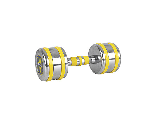 Гантель хромована inSPORTline Yellsteel 10 кг Гантель хромована inSPORTline Yellsteel 10 кг
