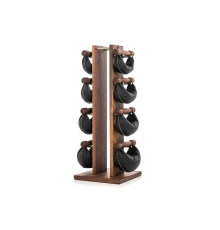 Гантелі з підставкою NOHrD SwingBel Tower 2-8 Kg Set Classic Walnut Leather