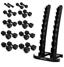 Набір гантелей HMS HPT 2 х 1-10 зі стійкою STR37