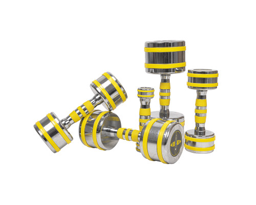 Гантель хромована inSPORTline Yellsteel 5 кг