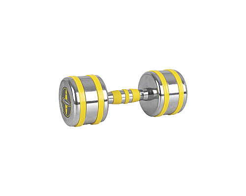 Гантель хромована inSPORTline Yellsteel 9 кг - жовта Гантель хромована inSPORTline Yellsteel 9 кг - жовта