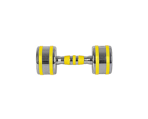 Гантель хромована inSPORTline Yellsteel 9 кг - жовта Гантель хромована inSPORTline Yellsteel 9 кг - жовта