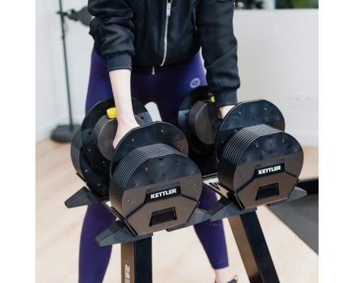 Гантелі від 4,5 до 24,9 кг VARIO DUMBBELLS SELECT 55 + стійка KETTLER Гантелі від 4,5 до 24,9 кг VARIO DUMBBELLS SELECT 55 + стійка KETTLER