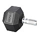 Гантель шестигранна HMS HEX PRO BLACK, 16 кг