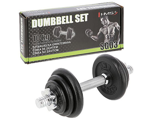Гантель розбірна чавунна HMS SG03, 10 кг