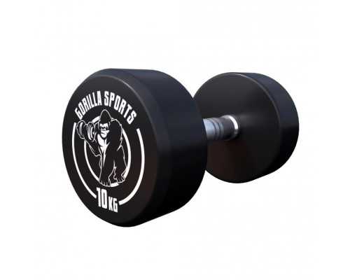 Гантелі прогумовані Gorilla Sports 100278-00008-0109 2 x 10 кг
