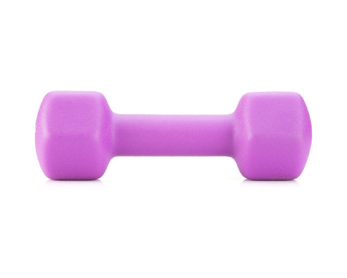 Гантелі неопренові Gymtek Hex 2 х 3 кг, фіолетовий