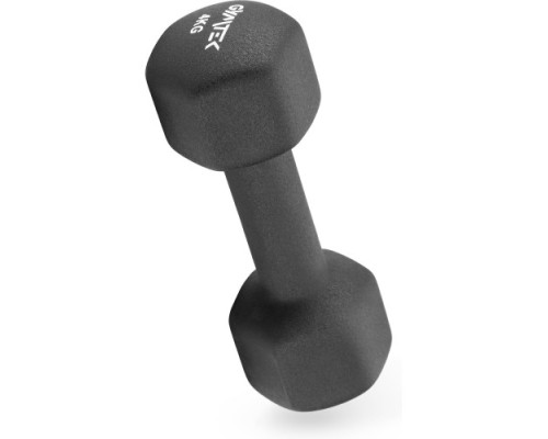 Гантелі неопренові Gymtek Hex 2 х 4 кг, чорний