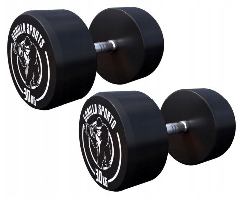 Гантелі прогумовані Gorilla Sports 2 x 30 кг