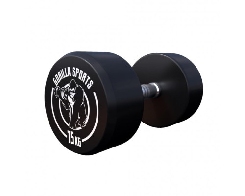 Гантелі прогумовані Gorilla Sports 2 x 15 кг