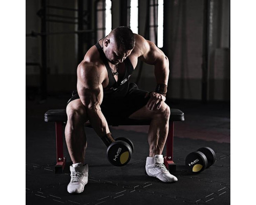 Гантель прогумована HMS HG PRO, 70 кг