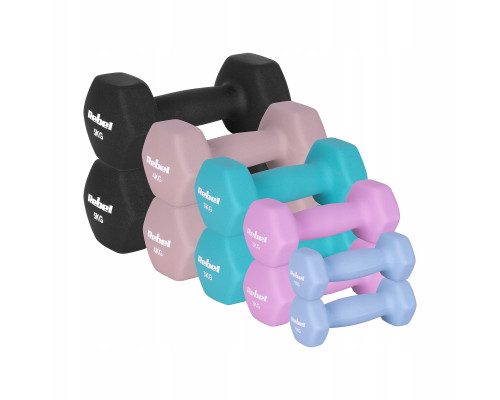 Гантелі неопренові Rebel Active RBA-2330-S5 2 x 1 кг, 2 x 2 кг, 2 x 3 кг, 2 x 4 кг, 2 x 5 кг