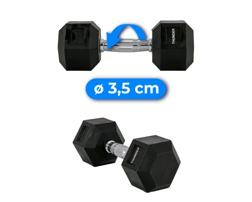 Гантель шестигранна 10 кг THUNDER Гантель шестигранна 10 кг THUNDER