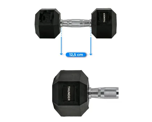 Гантель шестигранна 10 кг THUNDER Гантель шестигранна 10 кг THUNDER