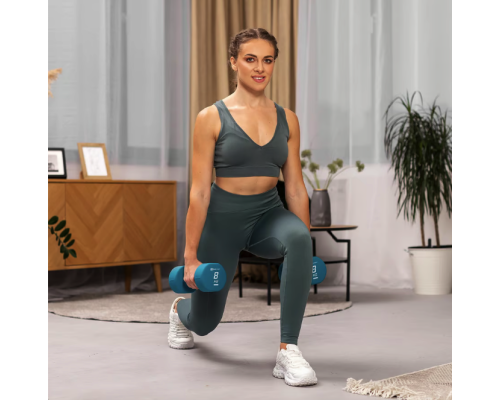 Гантелі для фітнесу неопренові круглі Hop-Sport HS-V080DR 2x8кг блакитний