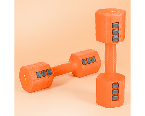 Гантелі шестигранні розбірні HMS HL03 2 x 2,5 кг, оранжеві