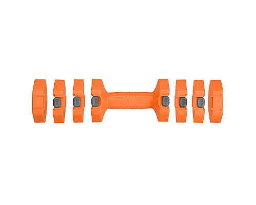 Гантелі шестигранні розбірні HMS HL03 2 x 2,5 кг, оранжеві
