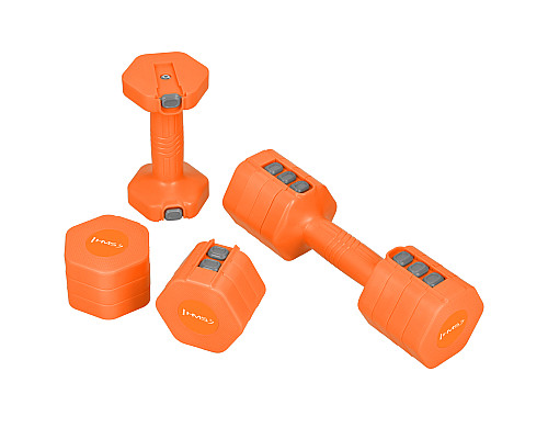 Гантелі шестигранні розбірні HMS HL03 2 x 2,5 кг, оранжеві