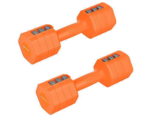 Гантелі шестигранні розбірні HMS HL03 2 x 2,5 кг, оранжеві