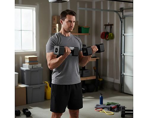 Гантелі розбірні HMS HL02 2 x 5 кг, чорні