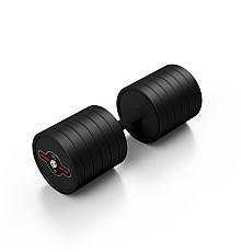 Сталева гумова гантель 45 кг чорний- Marbo Sport
