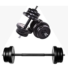 Гантелі розбірні RN Sport зі з'єднувачем для штанги 2 х 21 кг