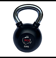 Гиря прогумована з хромованою ручкою WCG 22 кг