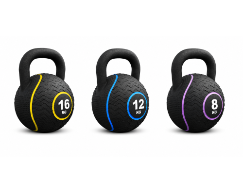 Гирі прогумовані Gorilla Sports 8 кг, 12кг, 16 кг