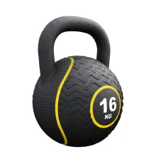 Гиря прогумована Gorilla Sports 16 кг, чорна