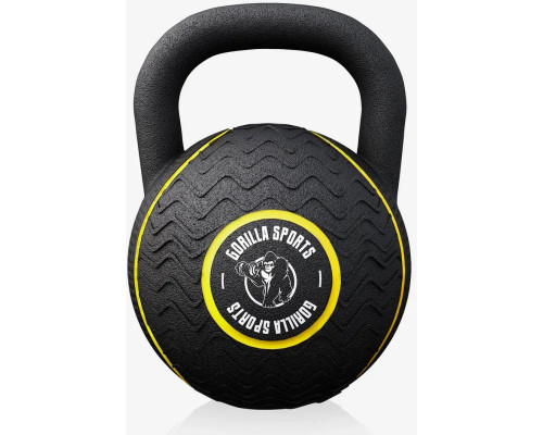 Гиря прогумована Gorilla Sports 16 кг, чорна