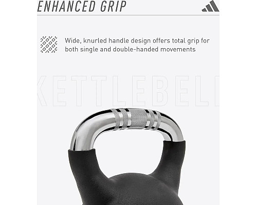 Гиря Adidas Kettlebell 4 кг, чорна