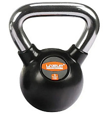 Гиря RUBBER KETTEL DUMBELL 8 кг, чорна
