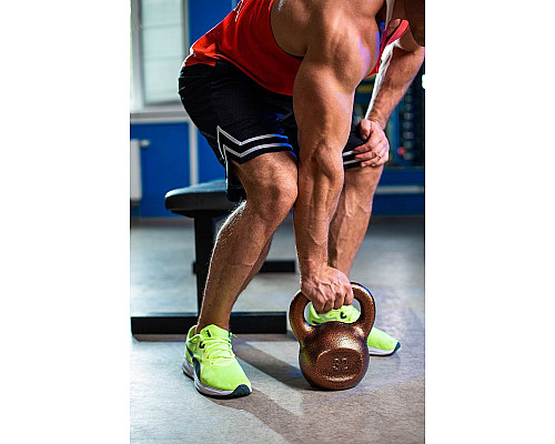 Гиря чавунна RN-SPORT 8 кг, коричнева