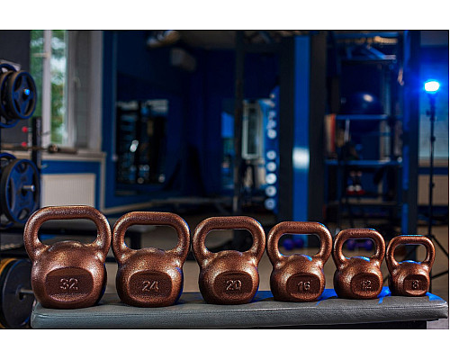 Гиря чавунна RN-SPORT 8 кг, коричнева