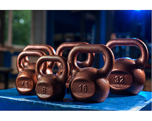 Гиря чавунна RN-SPORT 8 кг, коричнева