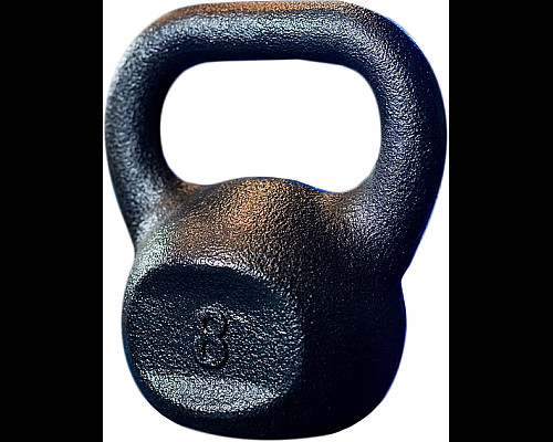 Гиря чавунна RN-SPORT 8 кг, чорна