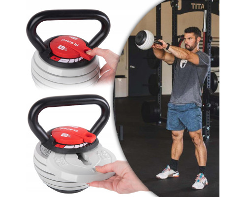 Гиря Fit4Med Kettlebell Ball чавунна, регульована 3,5-18,1