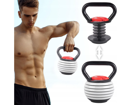 Гиря Fit4Med Kettlebell Ball чавунна, регульована 3,5-18,1