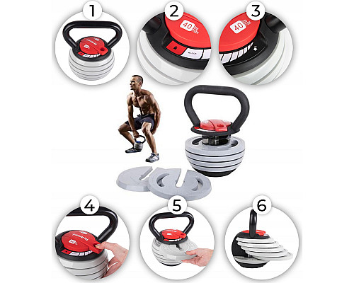 Гиря розбірна чавунна Fit4Med 3,5-18,1 кг