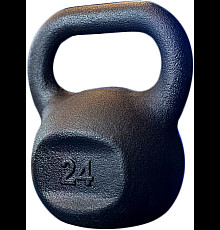 Гиря чавунна RN-SPORT 24 кг, чорна
