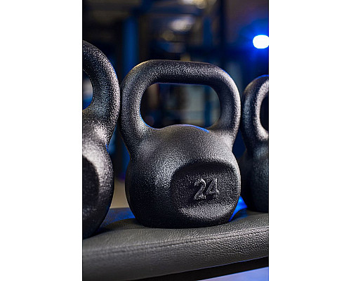 Гиря чавунна RN-SPORT 24 кг, чорна