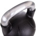 Гиря PU з хромованою ручкою Кроссфіт Zelart TA-2681-24 24кг (MD2220-24) (PU, чорний)