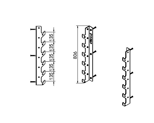 Тримач настінний для грифів HMS STR46