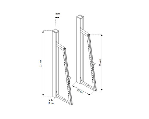 Тренувальна стійка NOHRD SquatRack Classic Walnut