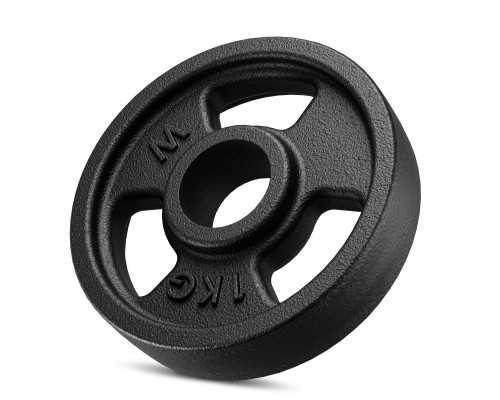 Диск металевий  Tri Grips weight plate 1 кг 31 mm bore - Marbo Sport