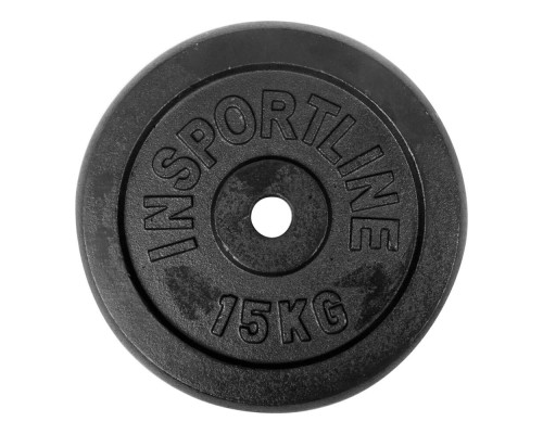 Диск чавунний inSPORTline Castblack 15 кг 30 мм